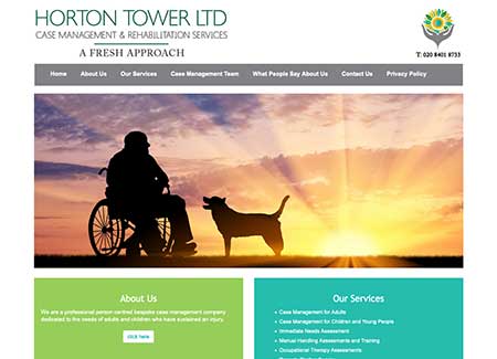 Silver website example - Horton Tower Ltd