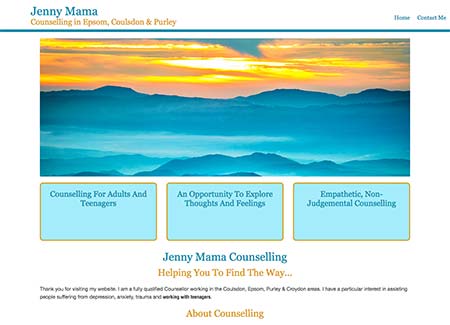 Bronze website example - Jenny Mama Counselling