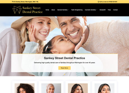Silver website example - Sankey Street Dental Practice