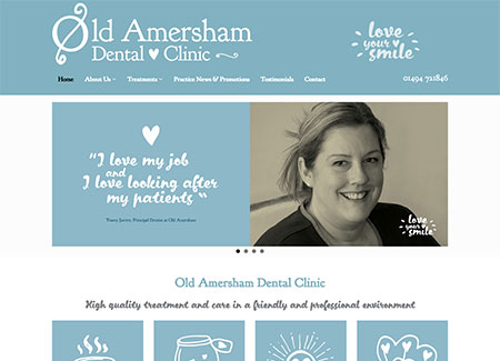 Gold website example - Old Amersham Dental Clinic