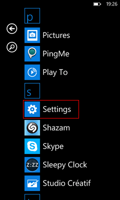 Settings Screen